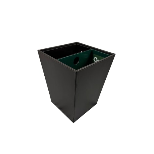 Cesto de Basura/Reciclaje, Doble Compartimento, 14.5 Cuartos, Marrón